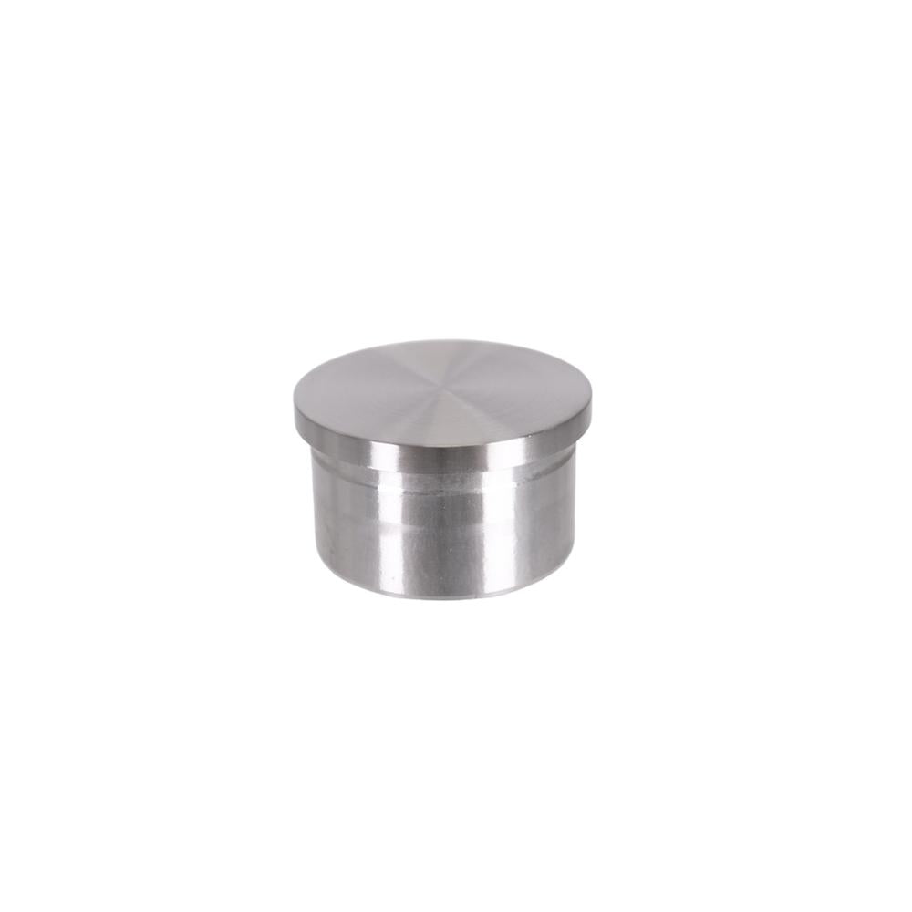 End Cap 304 Satin - 48.3mm tube / flat top glue fit