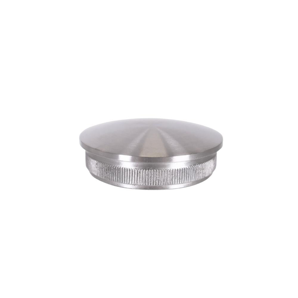 End Cap 304 Satin - 48.3mm tube / raised top hammer fit