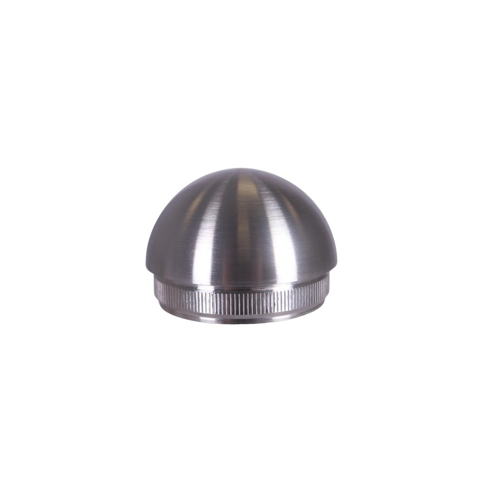 End Cap 304 Satin - 48.3mm tube / dome top hammer fit