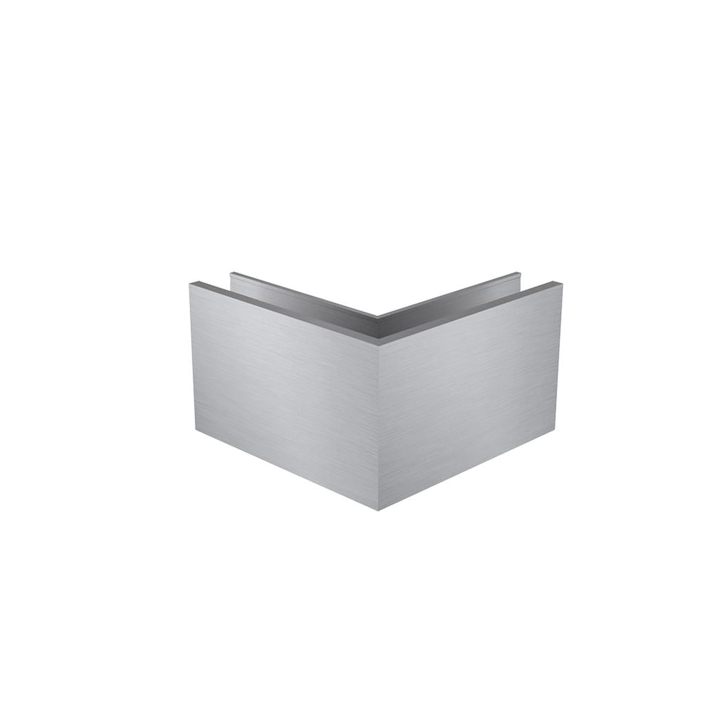 Frameless glass balustrade external corner base fix anodised aluminium 200mm legs