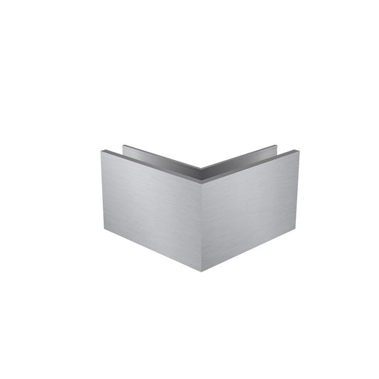 Frameless glass balustrade external corner base fix anodised aluminium 200mm legs