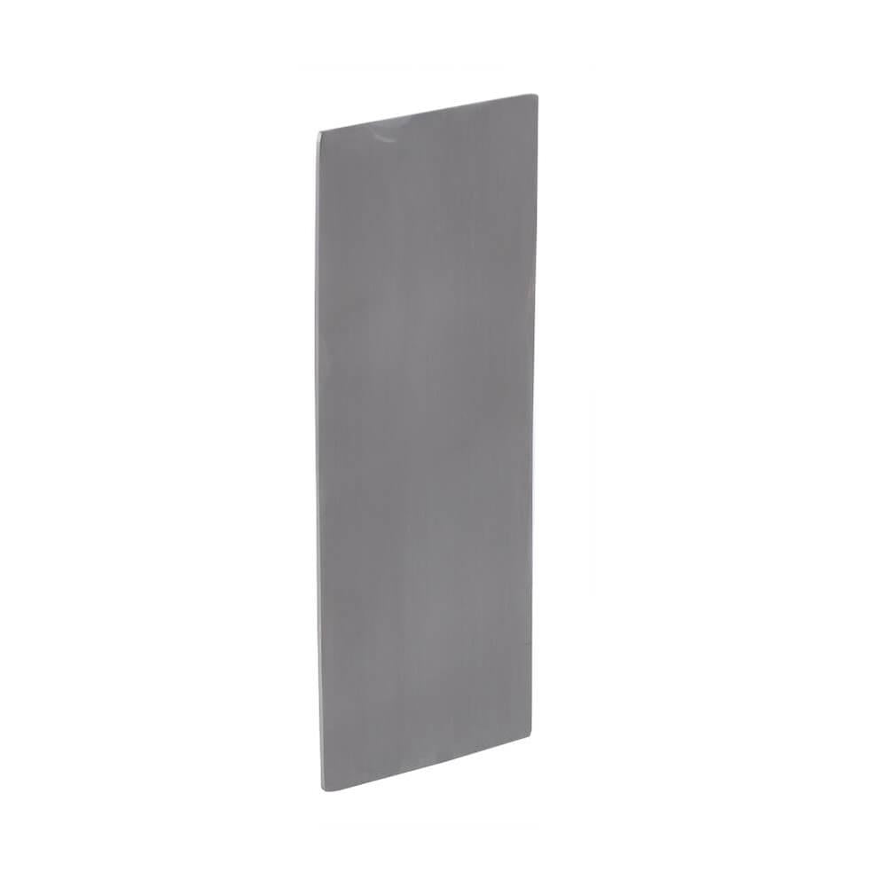 Frameless glass balustrade end cap satin anodised aluminium for underside cladding