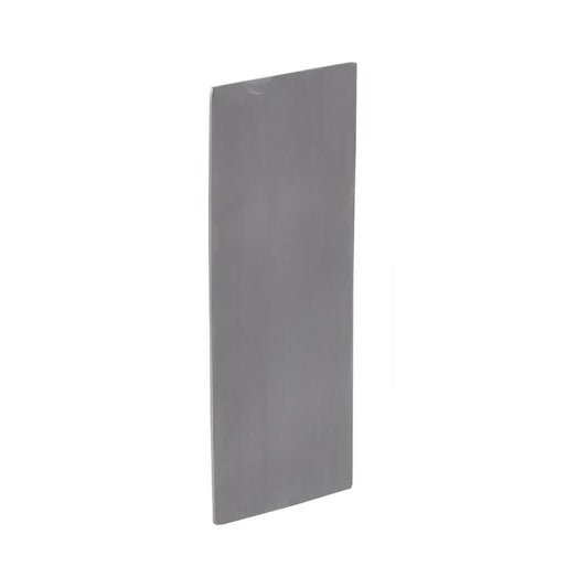 Frameless glass balustrade end cap satin anodised aluminium for underside cladding