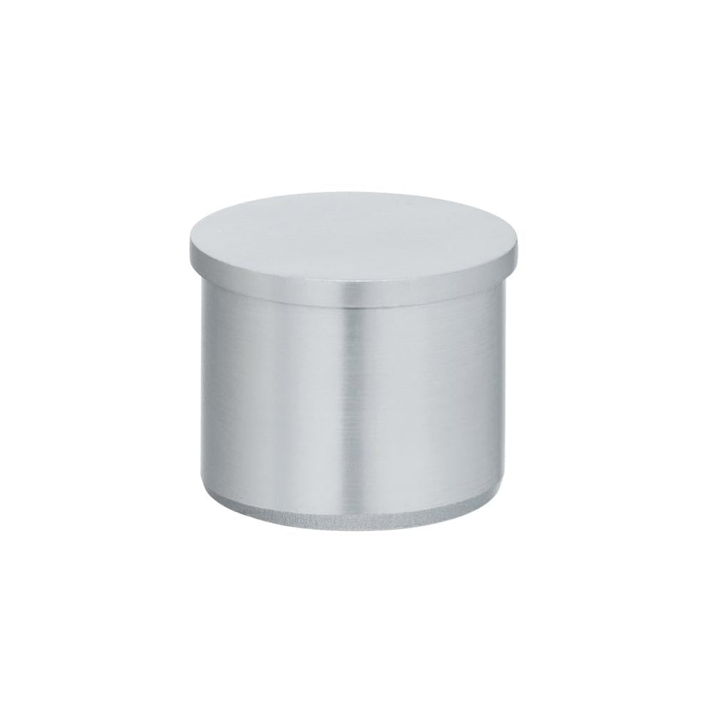 End Cap 316 Satin - 42.4mm tube / flat top glue fit