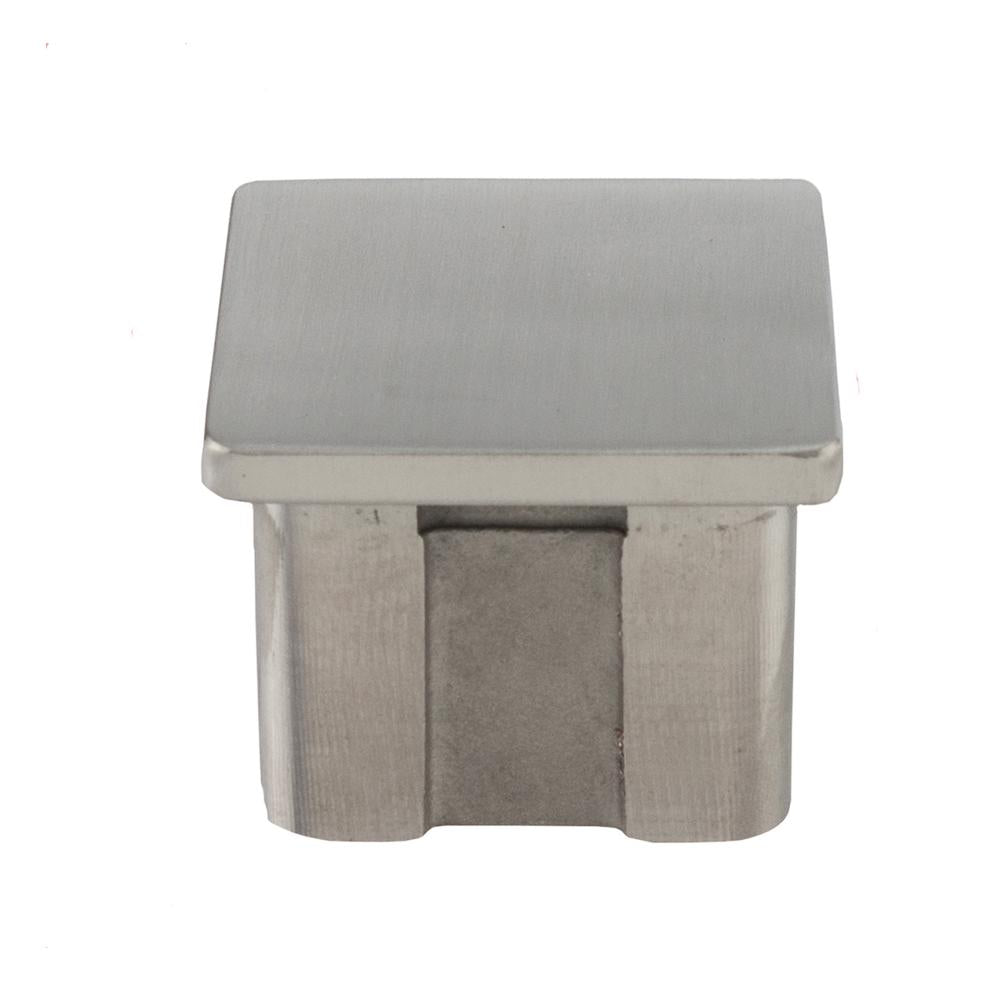 End Cap 316 Satin - 40×40mm sq / raised top