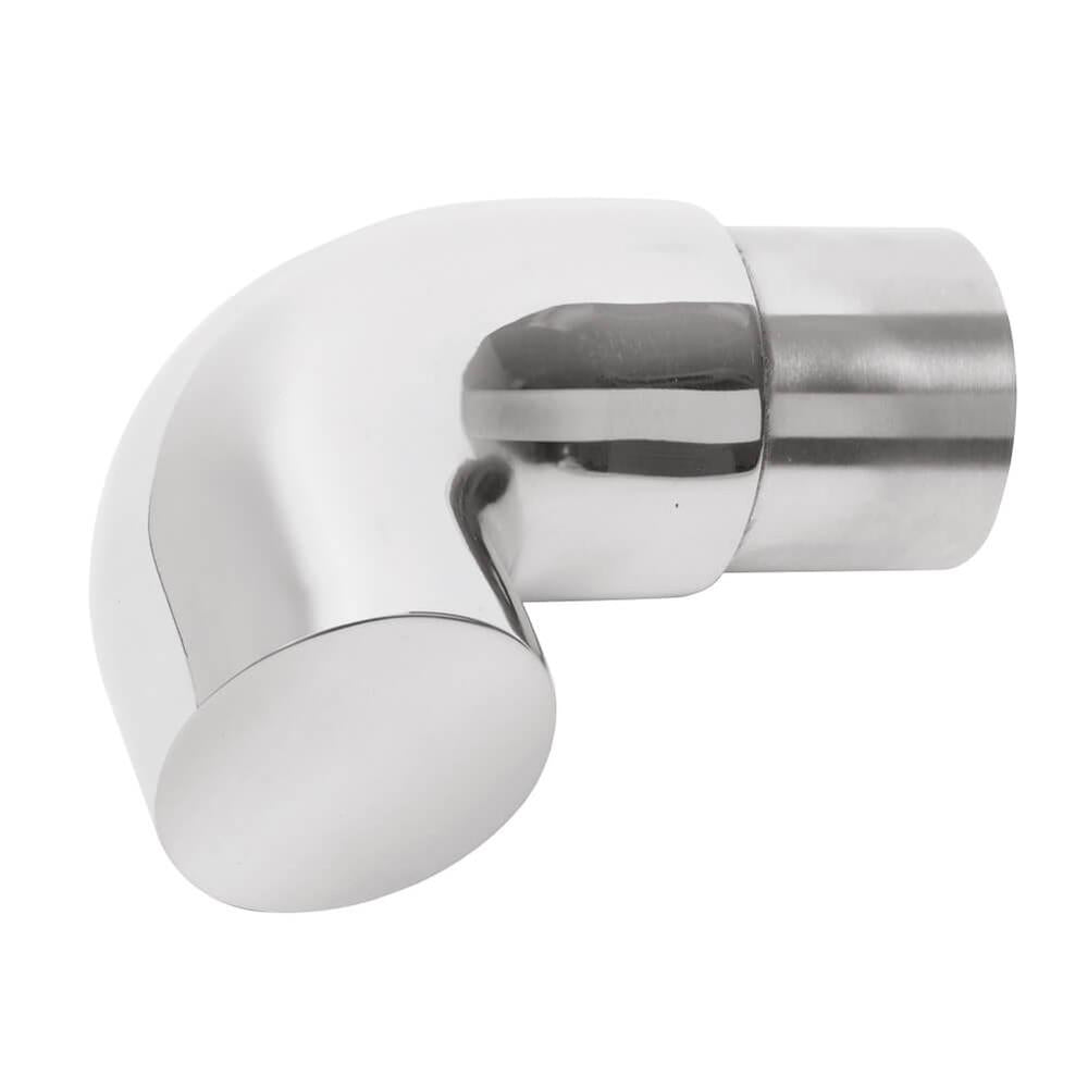Handrail Joiner 316 Mirror - 42.4mm tube / 90° flush angle scroll end