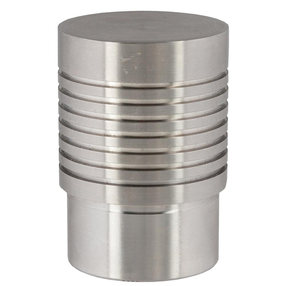 End Cap 316 Satin - 48.3mm tube / 7-groove flat top glue fit