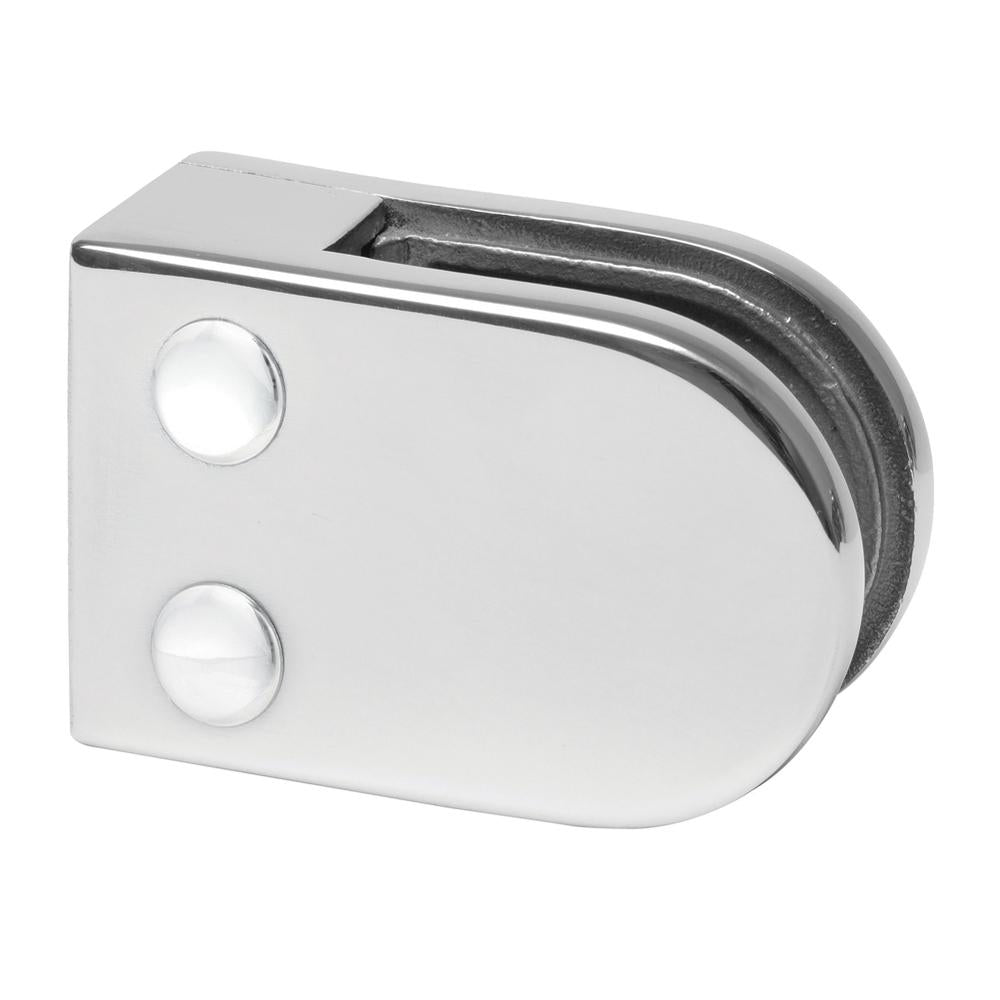 Glass Clamp 316 Mirror - Flat-back / 10mm glass / round