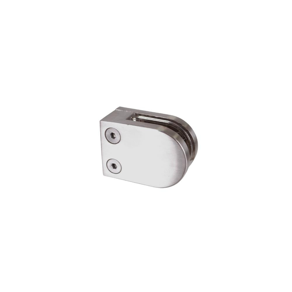 Glass Clamp 316 Satin - Flat-back / 10mm glass / round