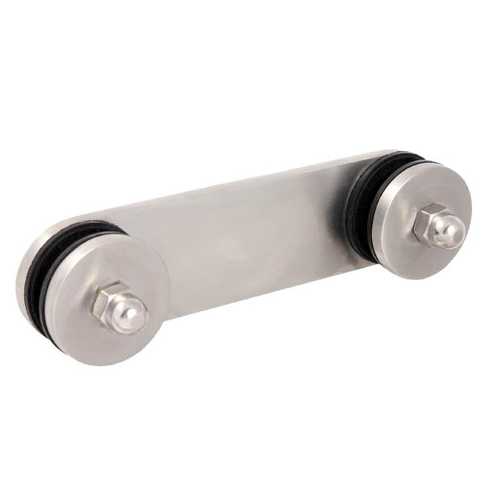 Glass Clamp 316 Satin - Weld-on double / 180×40×6mm