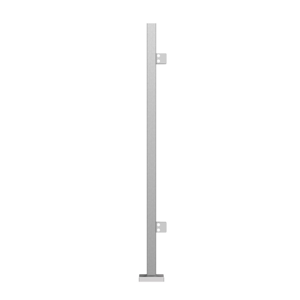 Handrail Post 316 Satin - 40×40mm sq × 1100mm / end / welded base / no top