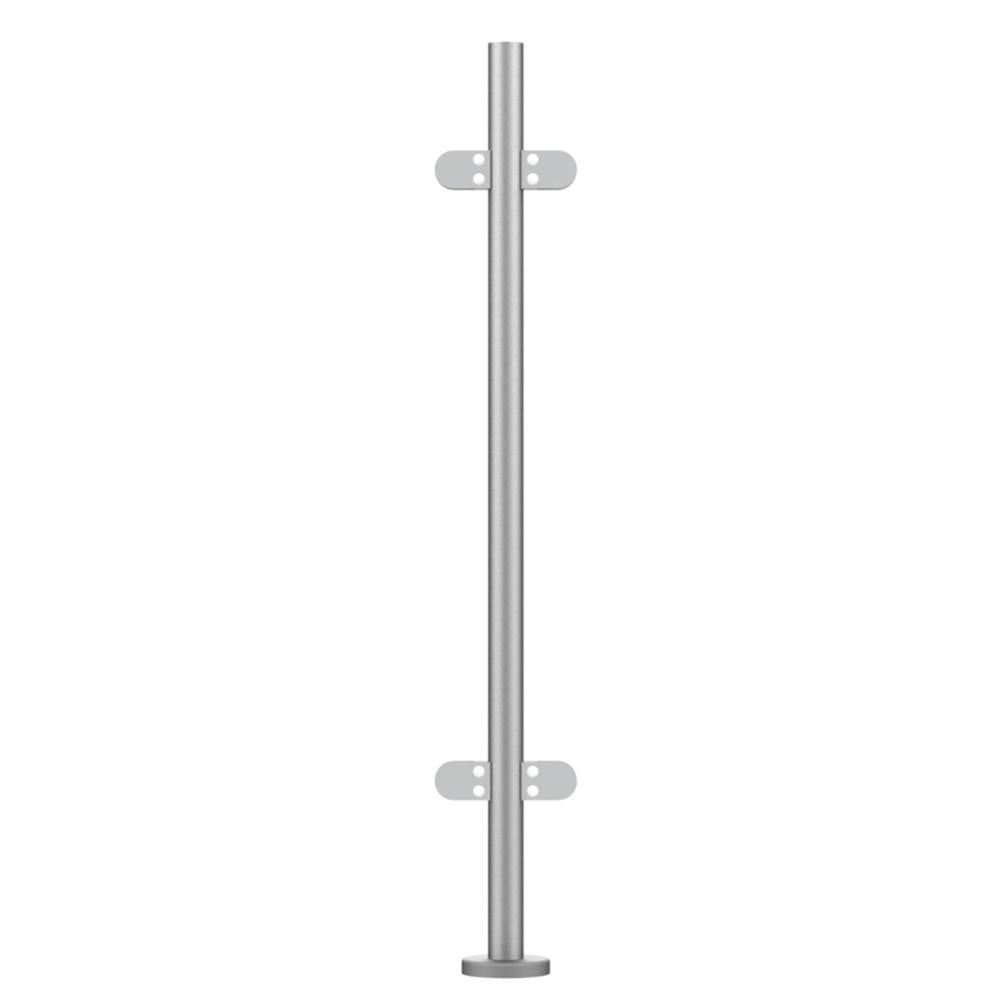 Handrail Post 316 Satin - 42.4mm × 1100mm / mid / welded base / no top