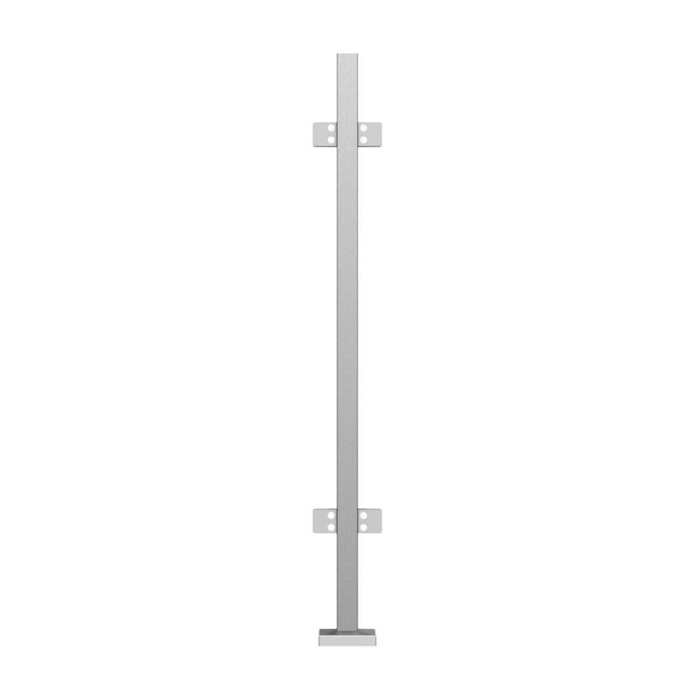 Handrail Post 316 Satin - 40×40mm sq × 1100mm / mid / welded base / no top