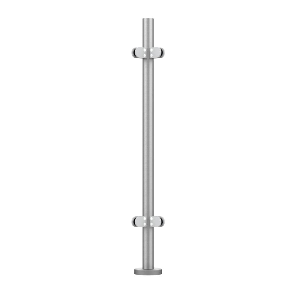 Handrail Post 316 Satin - 48.3mm × 1100mm / corner / welded base / no top