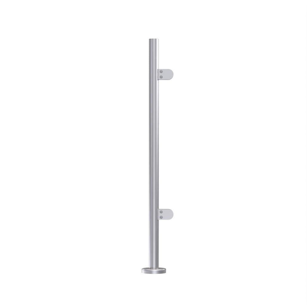 Handrail Post 316 Mirror - 42.4mm × 978mm / end post / raised end cap