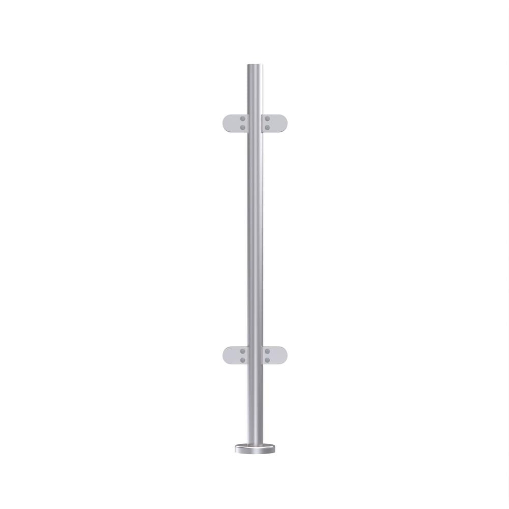 Handrail Post 316 Mirror - 42.4mm × 978mm / mid post / raised end cap