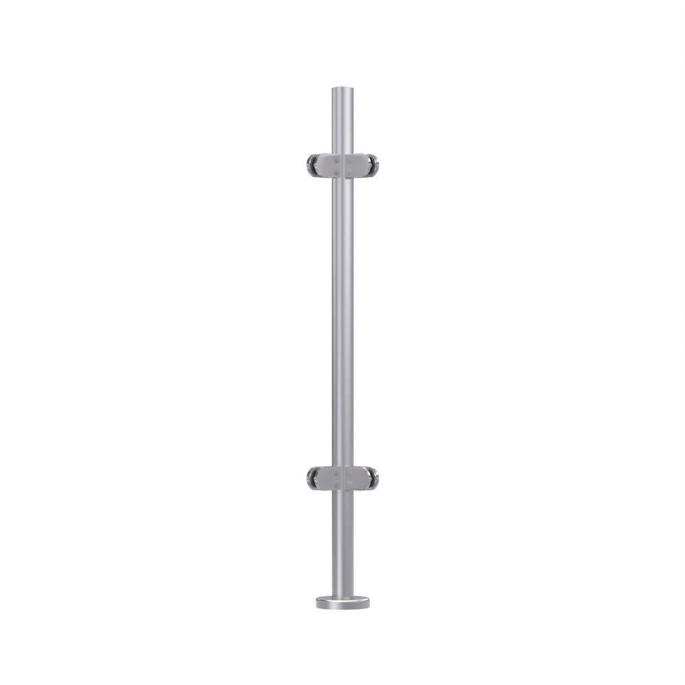 Handrail Post 316 Mirror - 42.4mm × 978mm / corner post / raised end cap