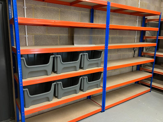 Orange Blue Warehouse Racking