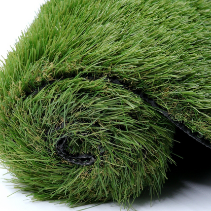 40mm artificial grass roll showing deep pile texture