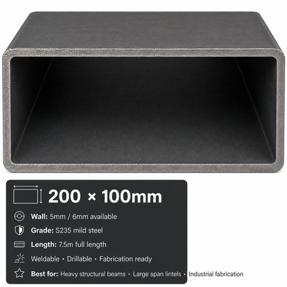 Mild Steel Rectangular Hollow Section 7.5m – S235 RHS