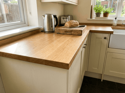 20mm Solid Oak Worktop – Slim Real Oak for Worktops, Shelves & Upstands - Rackerman