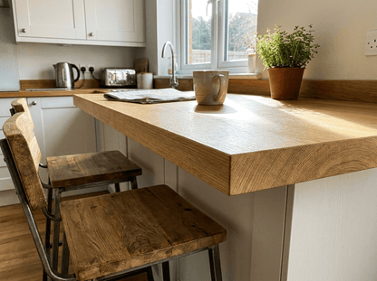 20mm Solid Oak Worktop – Slim Real Oak for Worktops, Shelves & Upstands - Rackerman