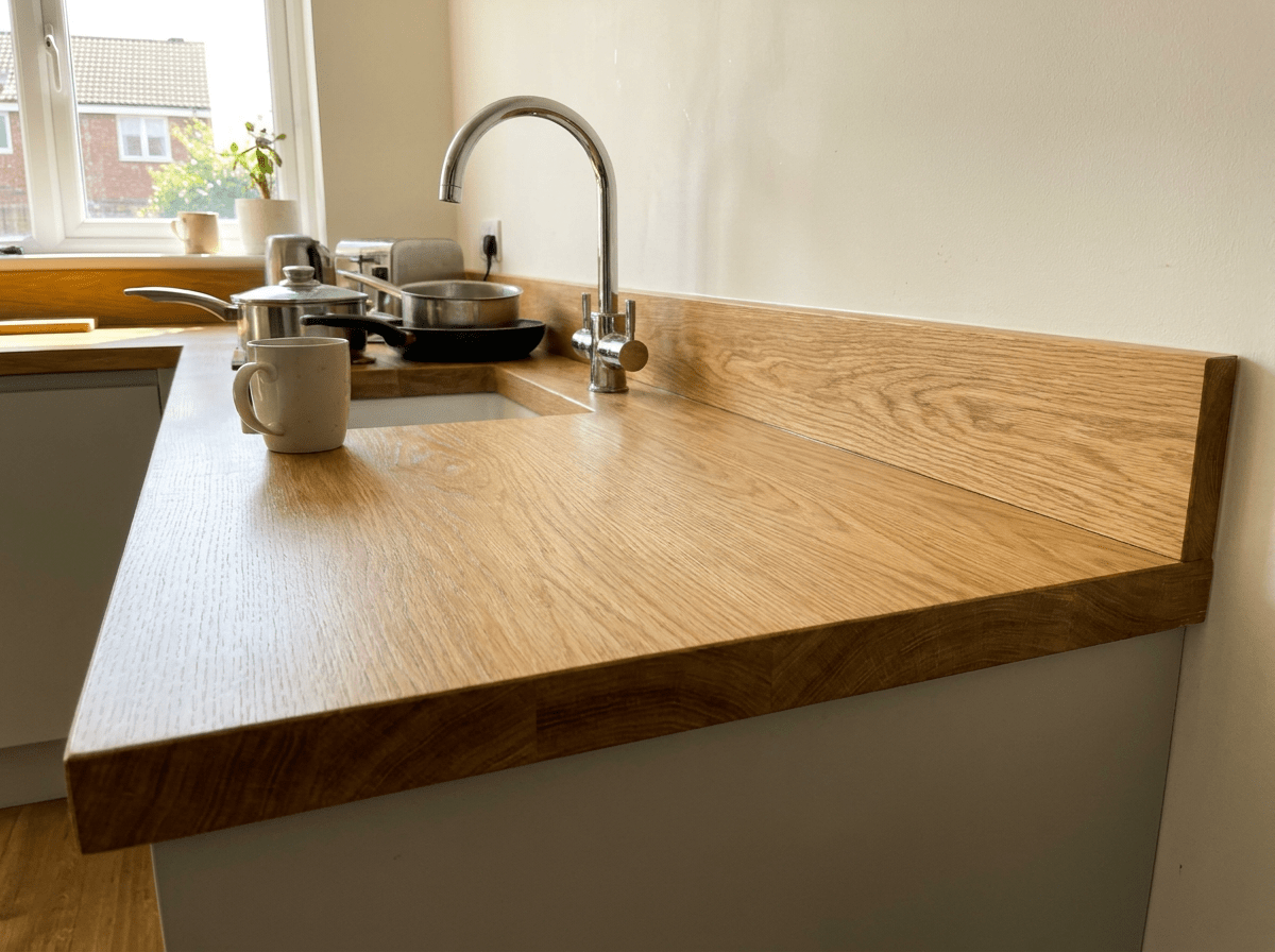 20mm Solid Oak Worktop – Slim Real Oak for Worktops, Shelves & Upstands - Rackerman