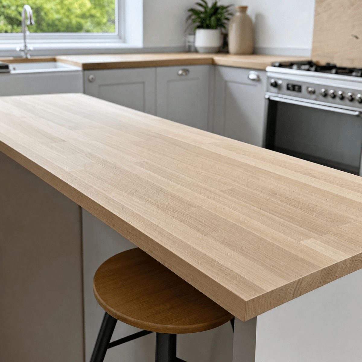 20mm Solid Oak Worktop – Slim Real Oak Worktop, Cut to Size for Worktops, Shelves, Upstands & Windowsills - Rackerman