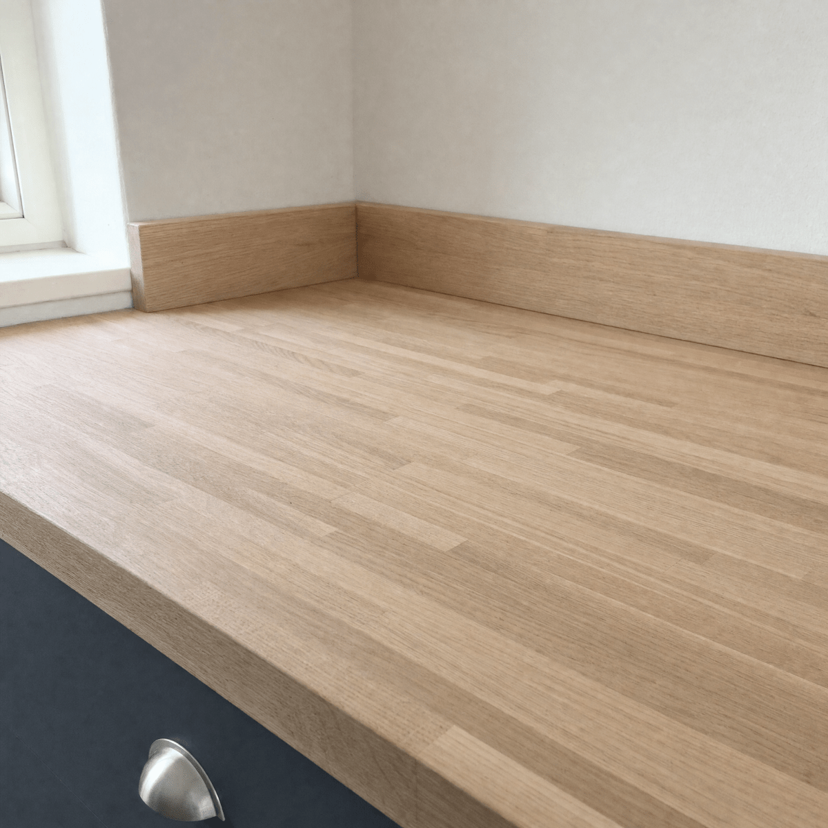 20mm Solid Oak Worktop – Slim Real Oak Worktop, Cut to Size for Worktops, Shelves, Upstands & Windowsills - Rackerman