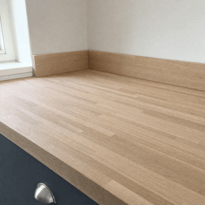 20mm Solid Oak Worktop – Slim Real Oak Worktop, Cut to Size for Worktops, Shelves, Upstands & Windowsills - Rackerman