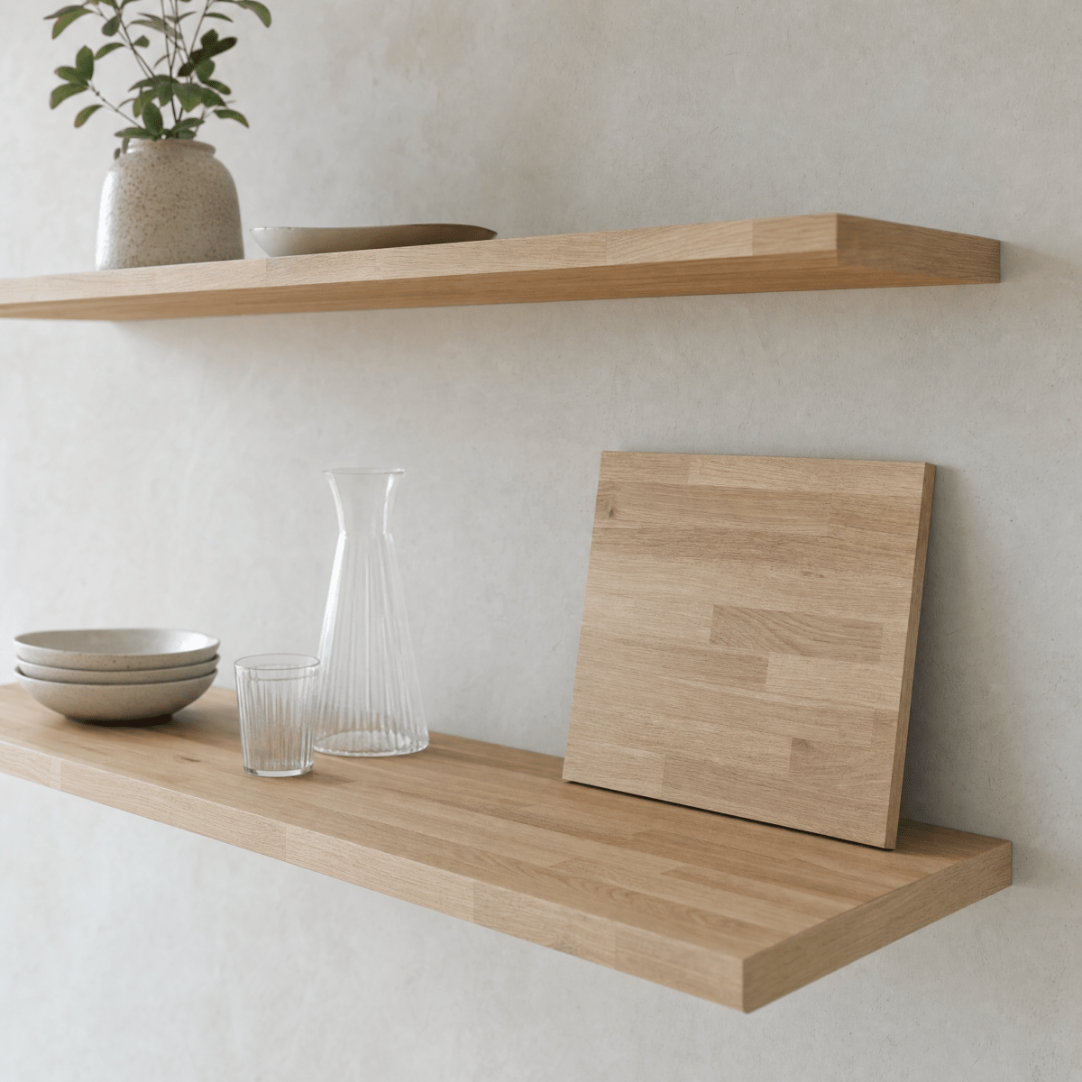20mm Solid Oak Worktop – Slim Real Oak Worktop, Cut to Size for Worktops, Shelves, Upstands & Windowsills - Rackerman