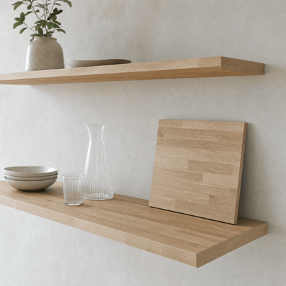 20mm Solid Oak Worktop – Slim Real Oak Worktop, Cut to Size for Worktops, Shelves, Upstands & Windowsills - Rackerman
