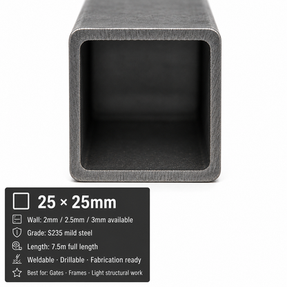Mild Steel Box Section 7.5m – S235 Square Hollow Section