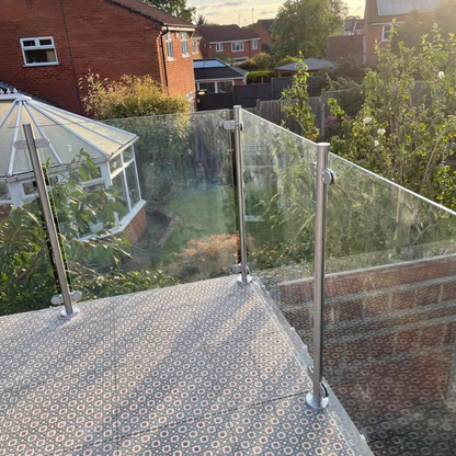 1100mm High Toughened Glass Balustrade Panels - Custom Cuts Available