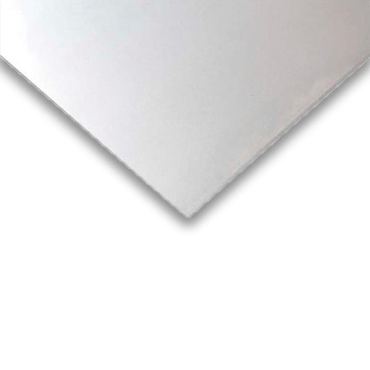304 stainless mirror finish sheet 2000 x 1000mm 0.9mm - one side mirror, Nova Fibre backing