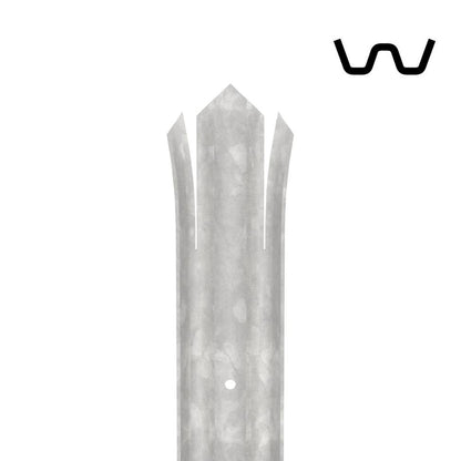 Galvanised palisade W profile pale 2.4m - 2mm thick notched mild steel pale