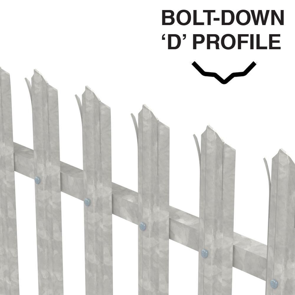 2.0m galvanised palisade fencing calculator - work out runs, posts and fish plates for your fence project