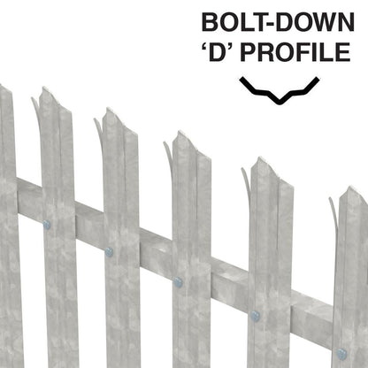 2.4m galvanised palisade fencing calculator - work out runs, posts and fish plates for your fence project