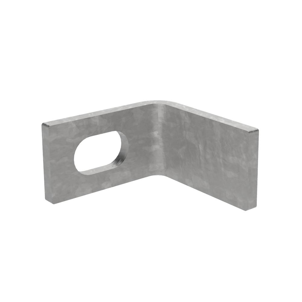 Galvanised palisade end fish plate - end-of-run terminator for palisade fencing