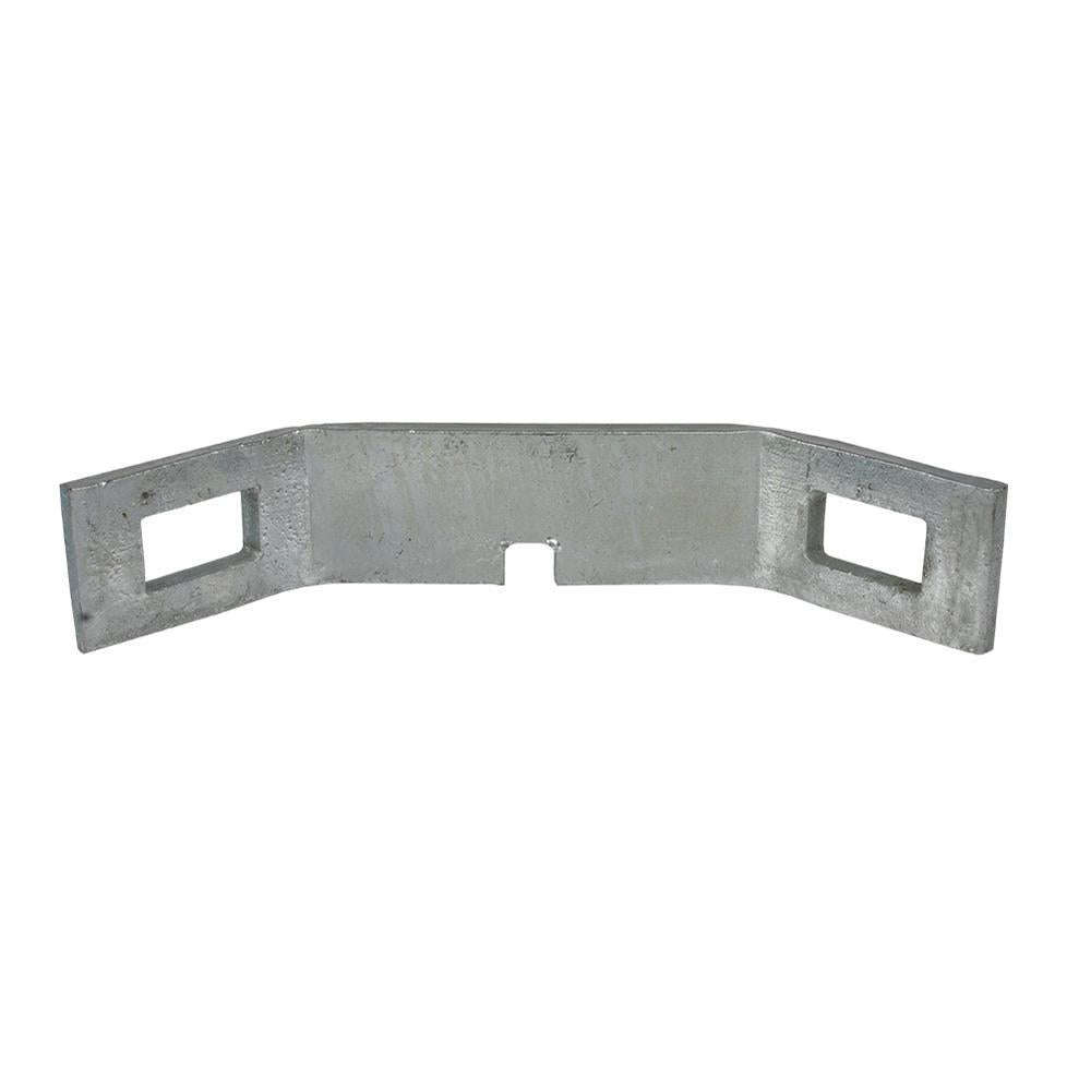 Galvanised palisade 90-degree corner fish plate - corner joiner for palisade fencing