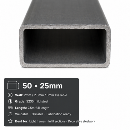 Mild Steel Rectangular Hollow Section 7.5m – S235 RHS