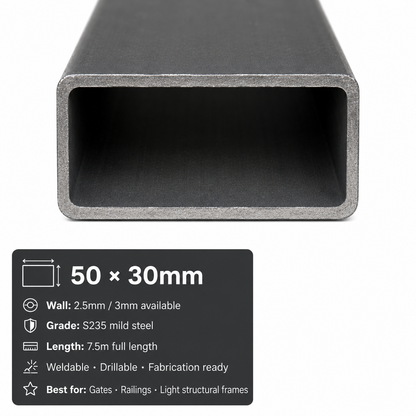 Mild Steel Rectangular Hollow Section 7.5m – S235 RHS
