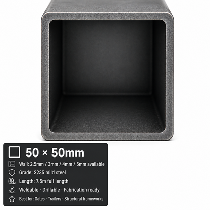 Mild Steel Box Section 7.5m – S235 Square Hollow Section