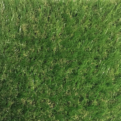 Close-up of realistic 40mm artificial grass lawn