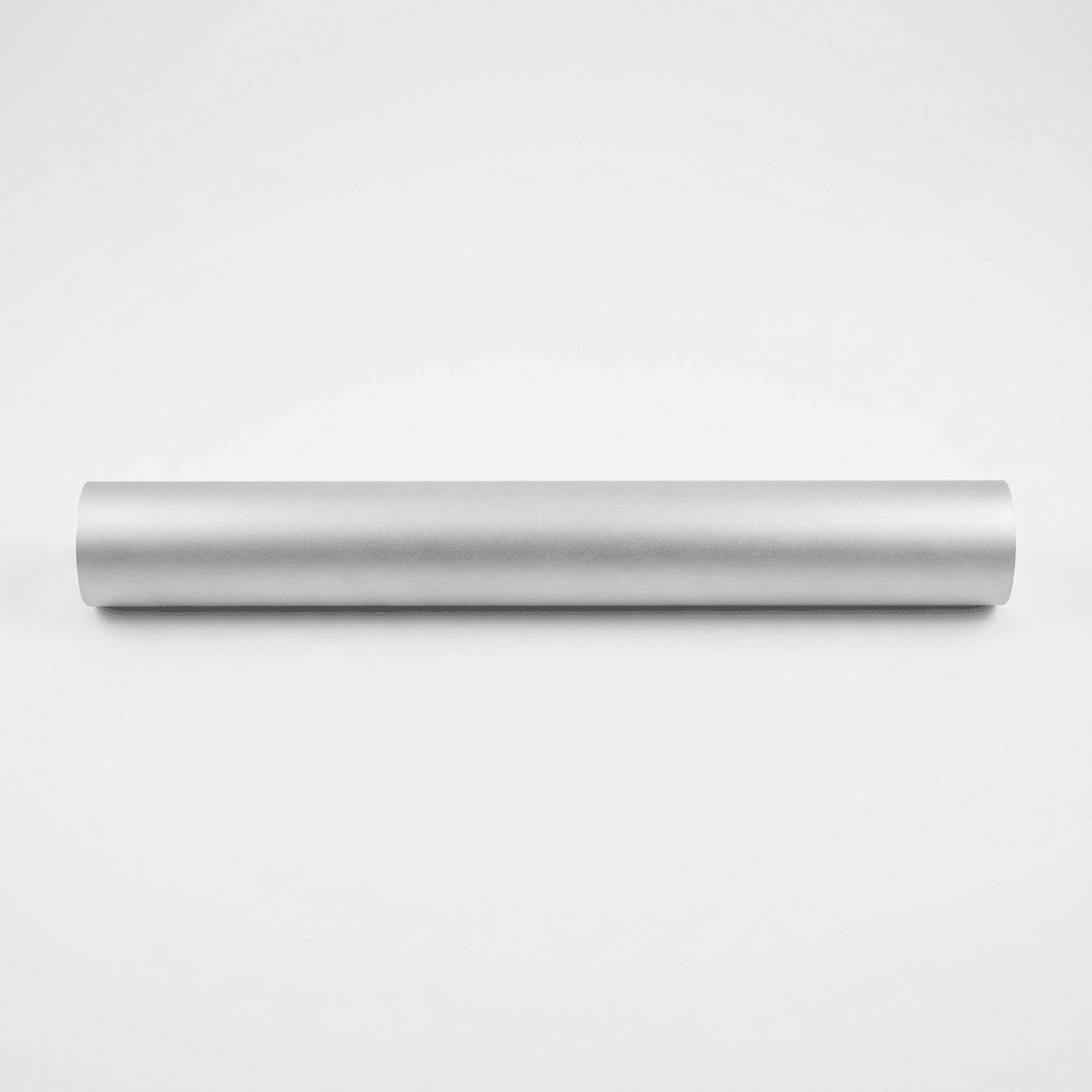 Close-up of aluminium round bar mill finish surface