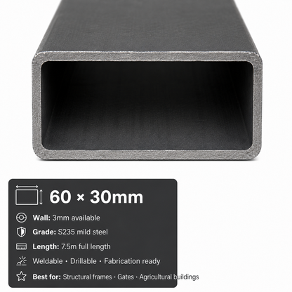 Mild Steel Rectangular Hollow Section 7.5m – S235 RHS