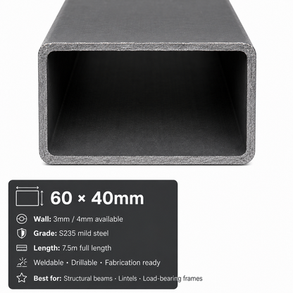 Mild Steel Rectangular Hollow Section 7.5m – S235 RHS