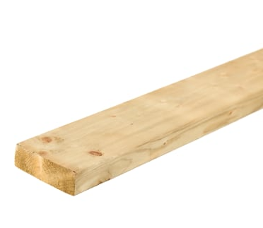 Sawn treated timber 6x2 (47x150mm) C24 pressure-treated softwood - structural graded timber lengths