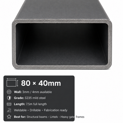 Mild Steel Rectangular Hollow Section 7.5m – S235 RHS