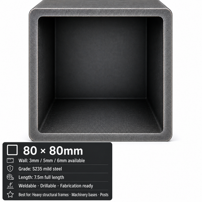Mild Steel Box Section 7.5m – S235 Square Hollow Section
